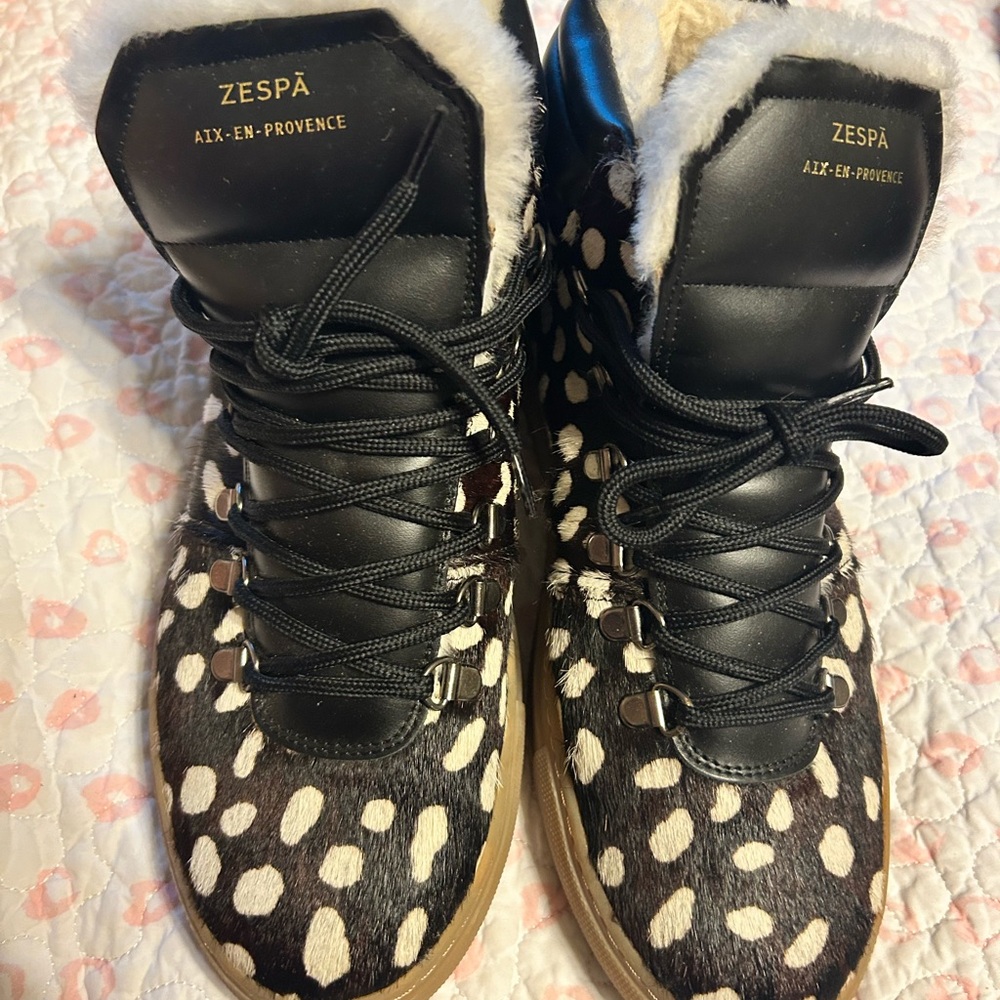 Zespa Black and White Women's Shoes